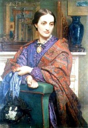Fanny Hunt in posa per il quadro di Isabella