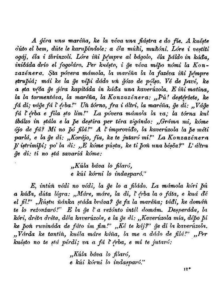 Friuli, Ladino-Istriano, La Kuzanc&egrave;nera, p. 179