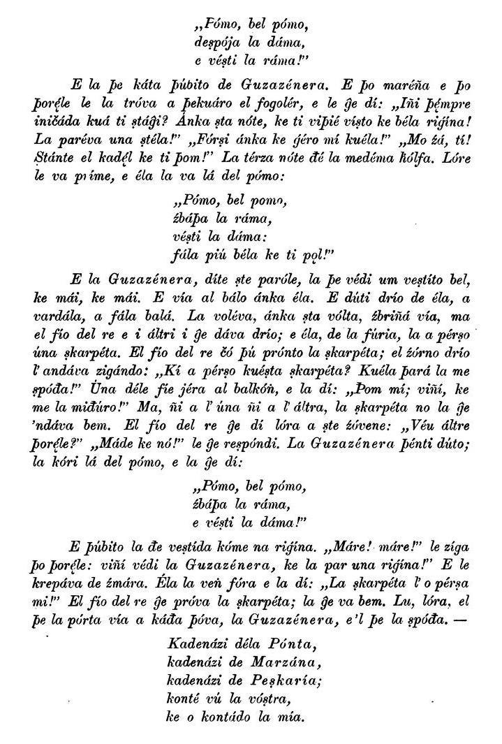 Friuli, Ladino-Istriano, La Kuzanc&egrave;nera, p. 181